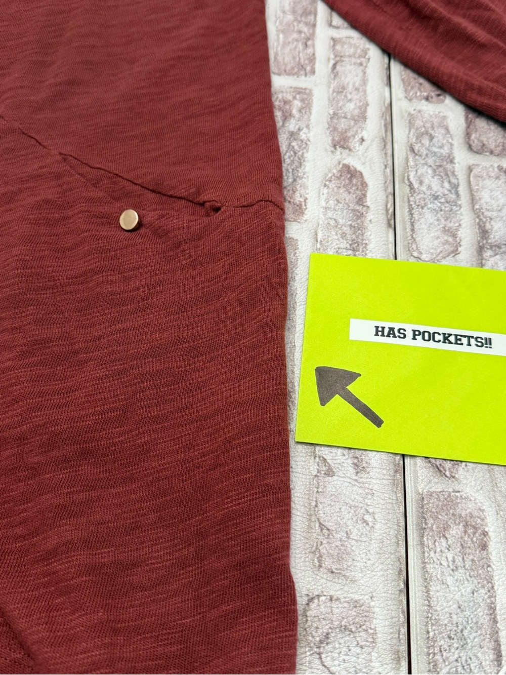 Peruvian Connection Tunic Top Pockets & Gold Buttons Oversize Lagenlook Artsy L - Picture 5 of 8
